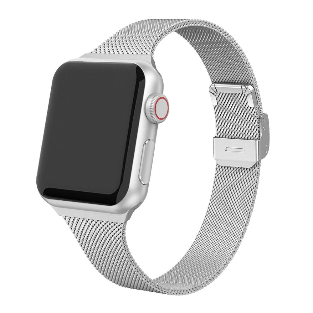 Slim Milanese Strap with Clasp for Apple Watch - Wristwatchstraps.co