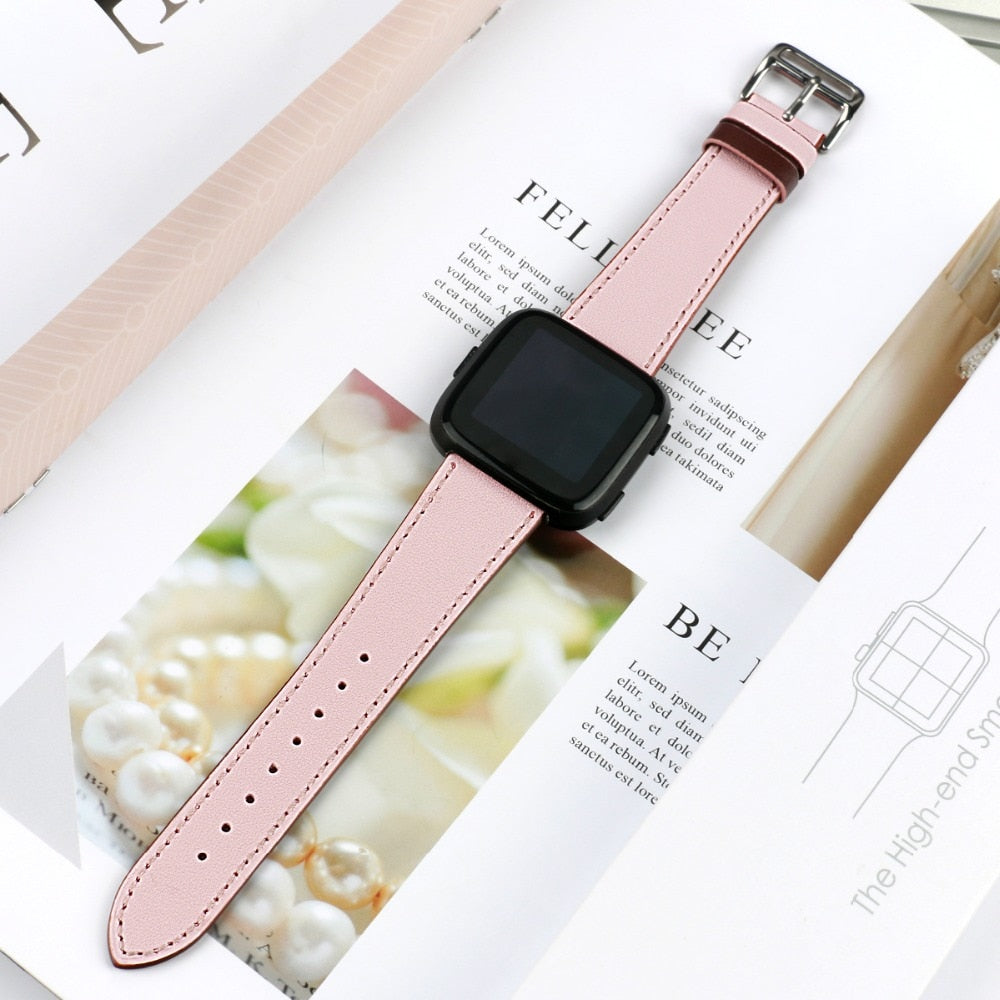 Leather Band for Fitbit Versa - Wristwatchstraps.co