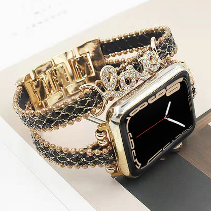 Luxury Metal Braided charm Leather bracelet for women - Wristwatchstraps.co
