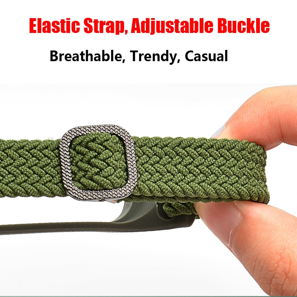 Adjustable Nylon Braided Mi band 3,4,5 and 6 - Wristwatchstraps.co