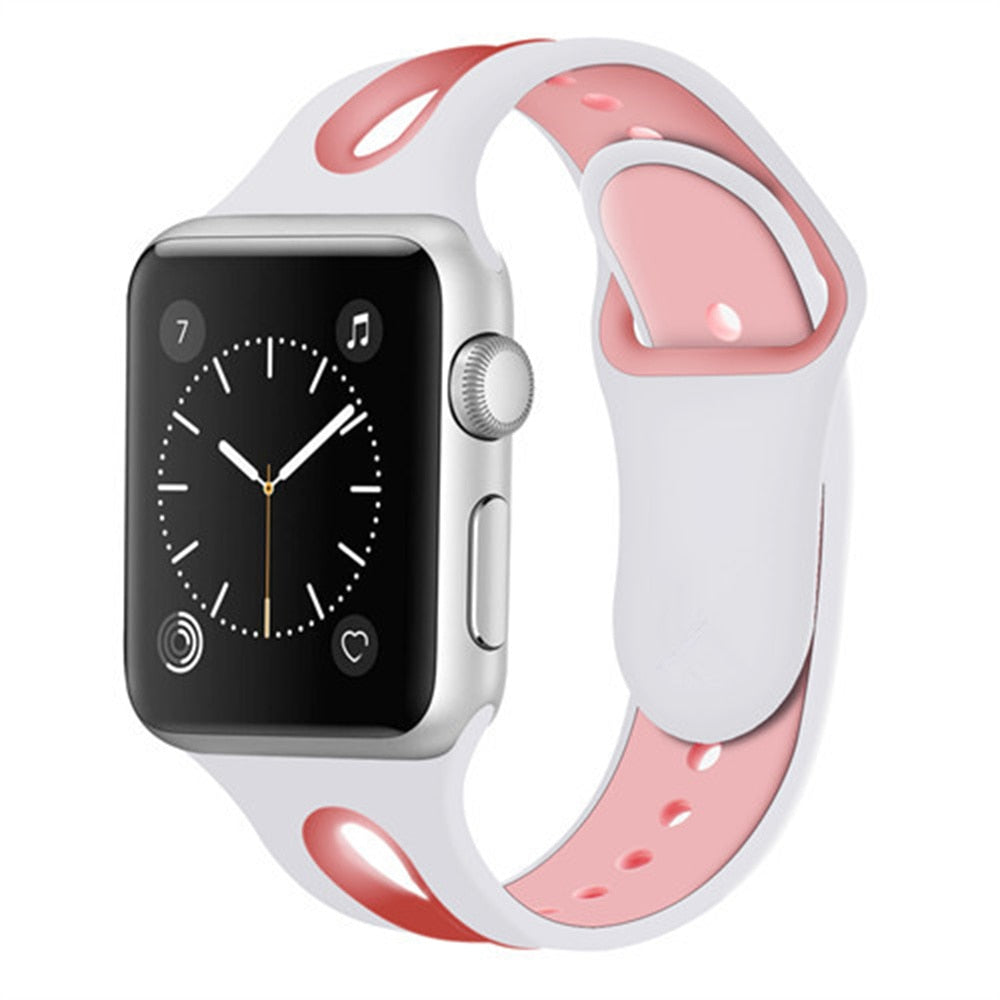 Hole Silicone Strap For Apple Watch - Wristwatchstraps.co