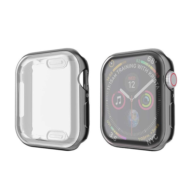 TPU Protector Watch Cover Case with Screen Protection For Apple Watch - Wrist Watch Straps