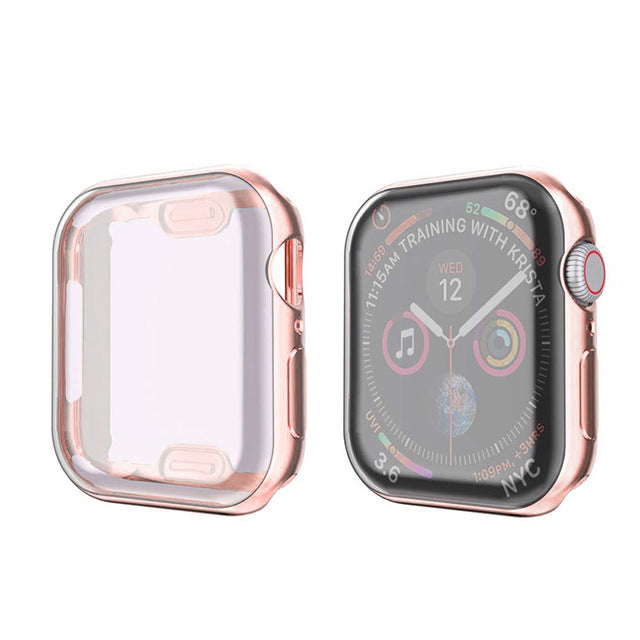 TPU Protector Watch Cover Case with Screen Protection For Apple Watch - Wrist Watch Straps