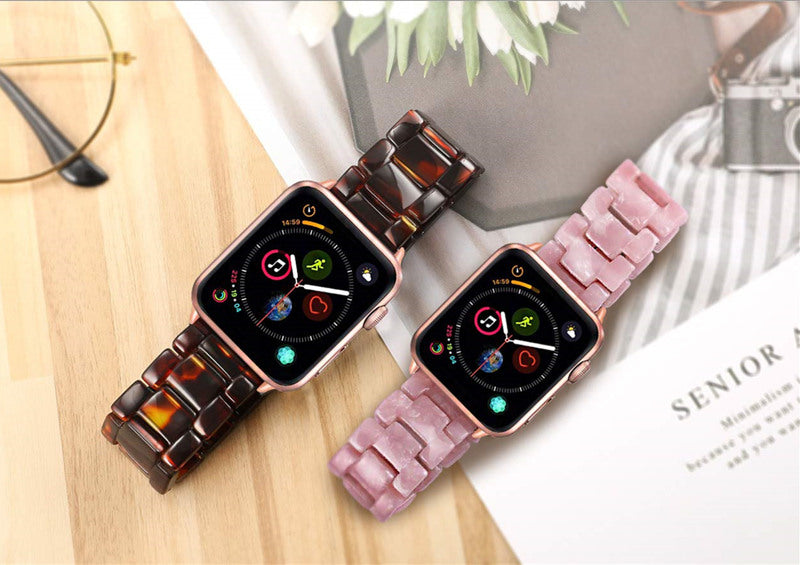 Resin Watch Strap with Stainless Steel Buckle for Apple Watch - Wristwatchstraps.co