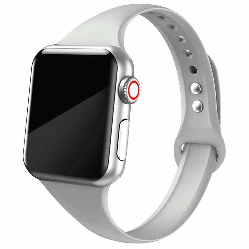 Slim Silicone Strap for Apple watch band - Wristwatchstraps.co