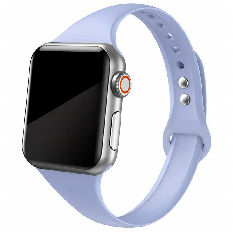 Slim Silicone Strap for Apple watch band - Wristwatchstraps.co