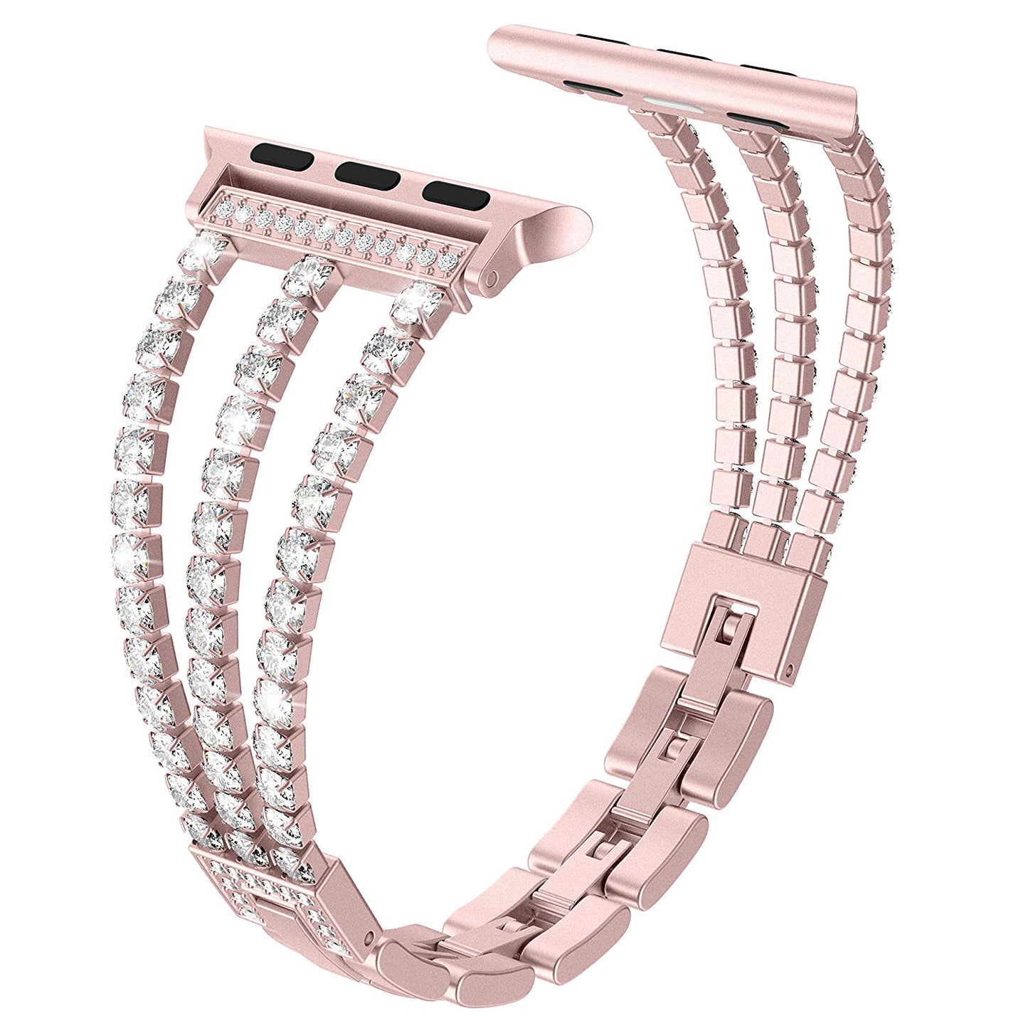 Rhinestone Diamond look Chain Band for Apple Watch Band Stainless Steel - Wristwatchstraps.co