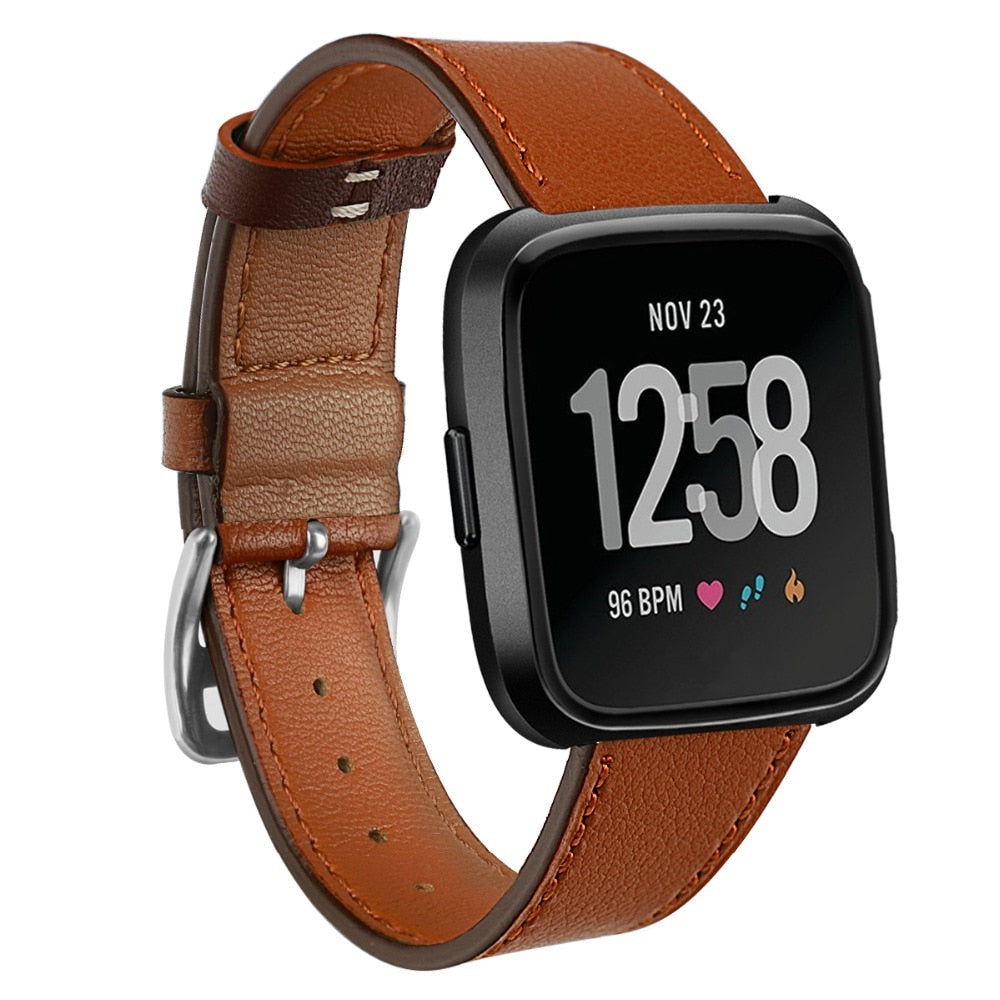 Leather Band for Fitbit Versa - Wristwatchstraps.co