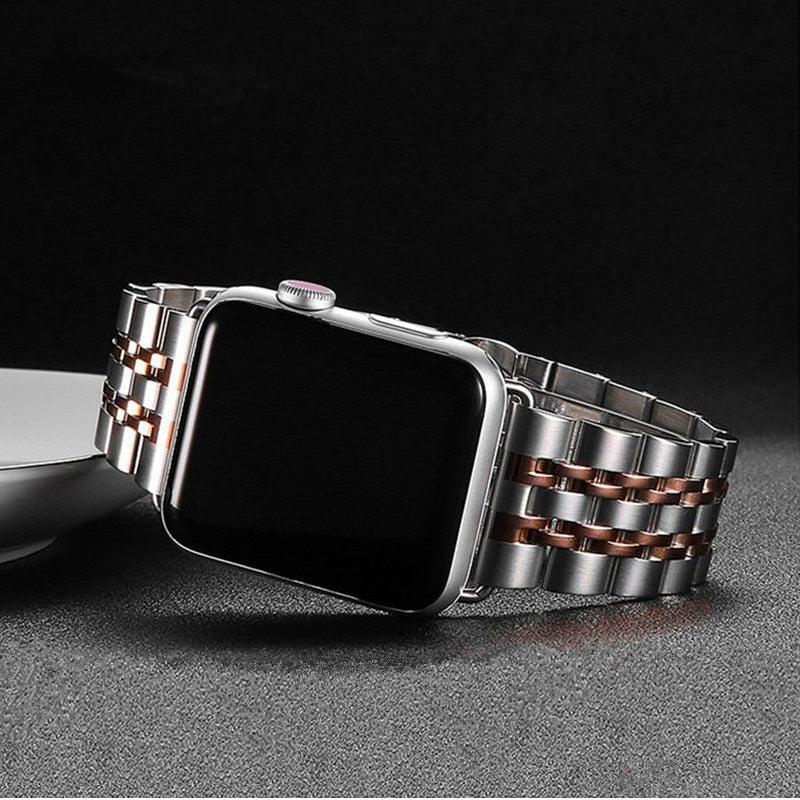 Black / Silver / Gold / Rose Gold Jubilee Stainless Steel Apple