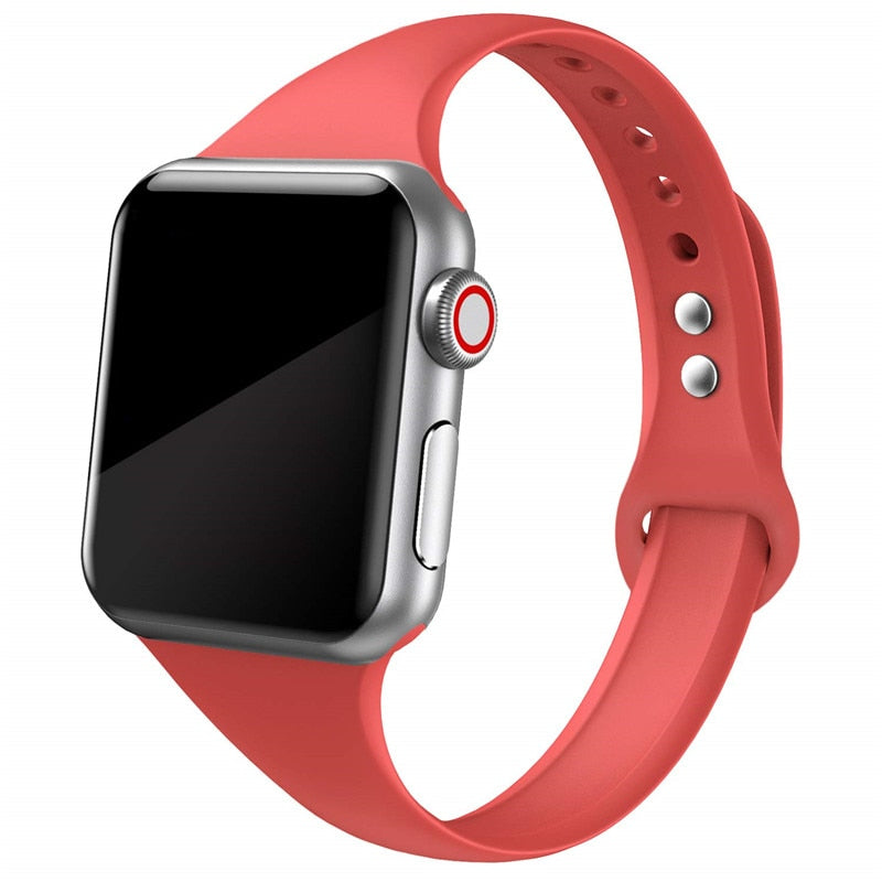 Slim Silicone Strap for Apple watch band - Wristwatchstraps.co