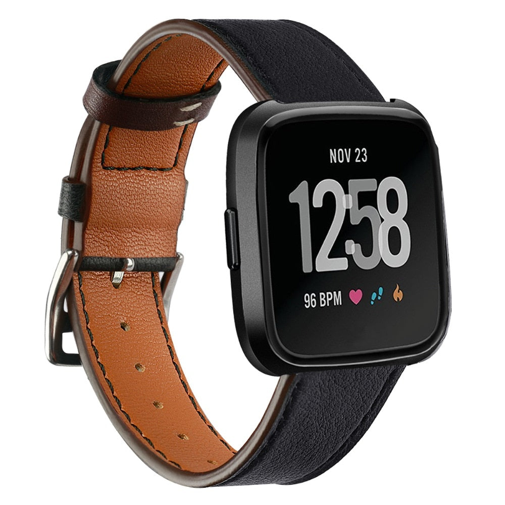 Leather Band for Fitbit Versa - Wristwatchstraps.co