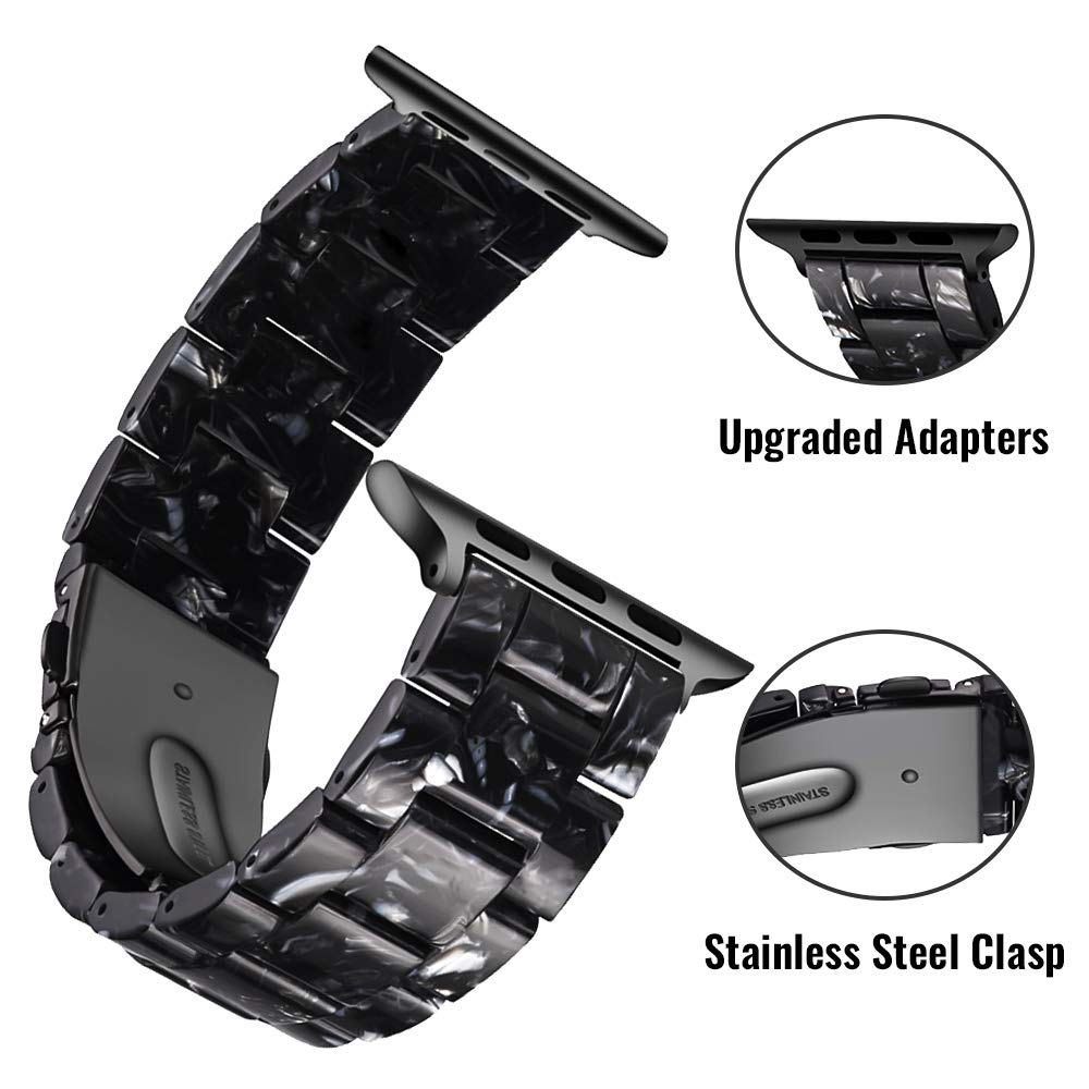 Resin Watch Strap with Stainless Steel Buckle for Apple Watch - Wristwatchstraps.co