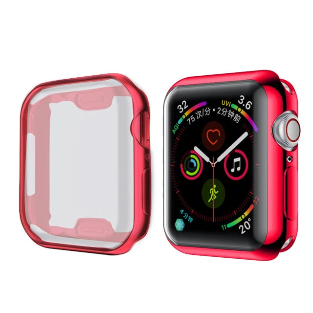 TPU Protector Watch Cover Case with Screen Protection For Apple Watch - Wrist Watch Straps