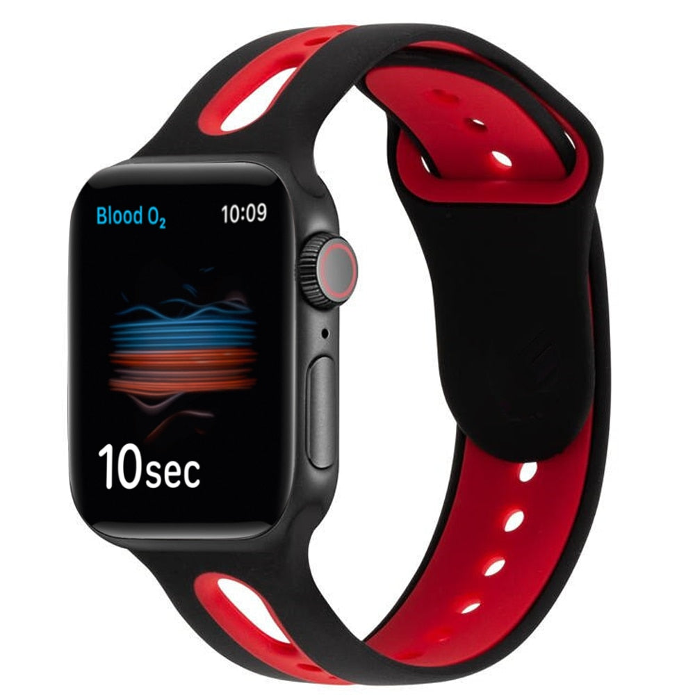 Hole Silicone Strap For Apple Watch - Wristwatchstraps.co