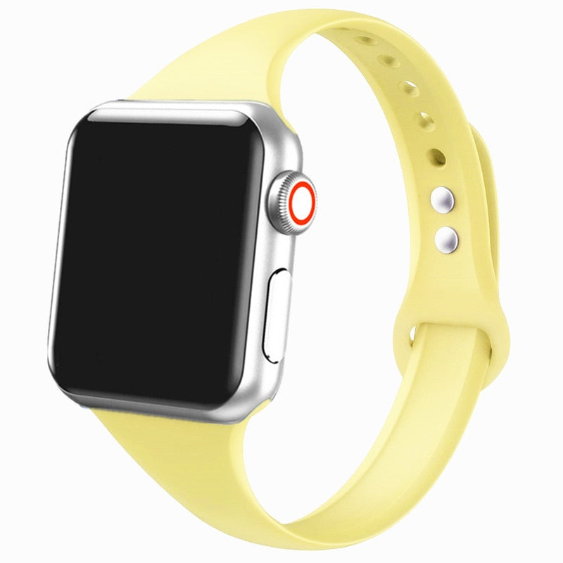 Slim Silicone Strap for Apple watch band - Wristwatchstraps.co