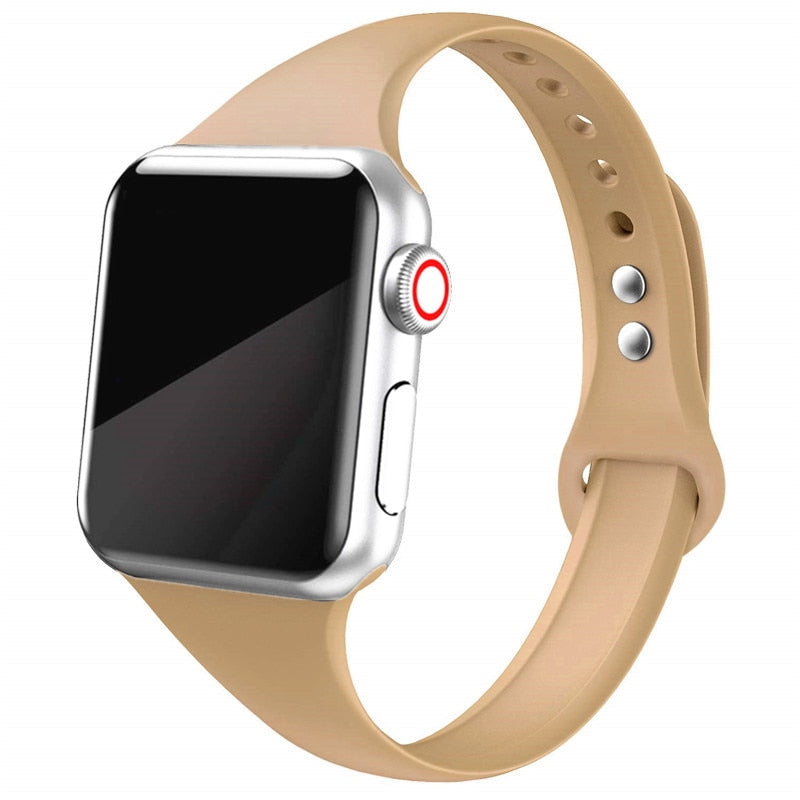 Slim Silicone Strap for Apple watch band - Wristwatchstraps.co