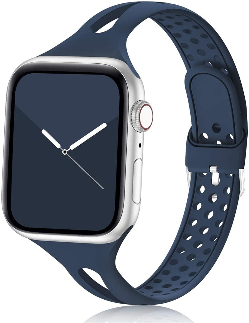 Slim Sport Silicone Strap with Buckle for Apple watch - Wristwatchstraps.co