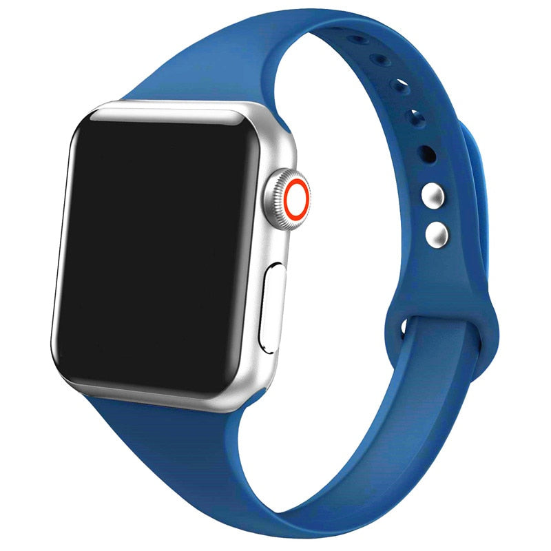 Slim Silicone Strap for Apple watch band - Wristwatchstraps.co