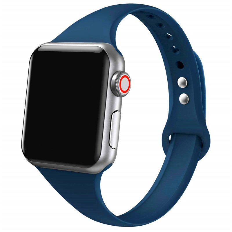 Slim Silicone Strap for Apple watch band - Wristwatchstraps.co