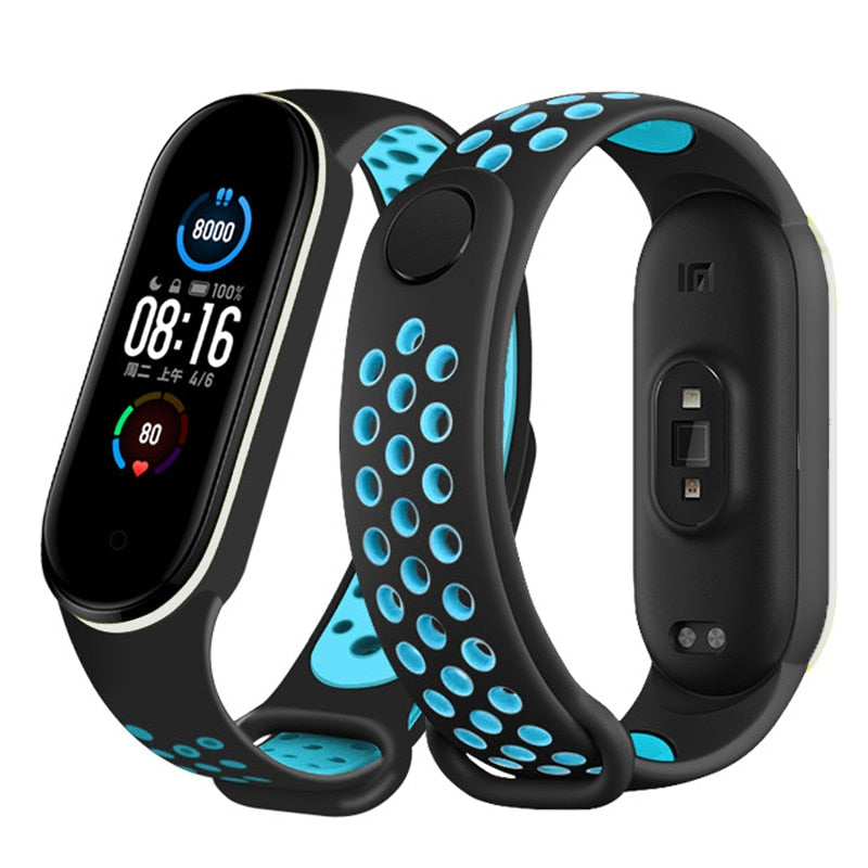 Sport Silicone Strap for Mi band 6, 5, 4, and 3 - Wristwatchstraps.co