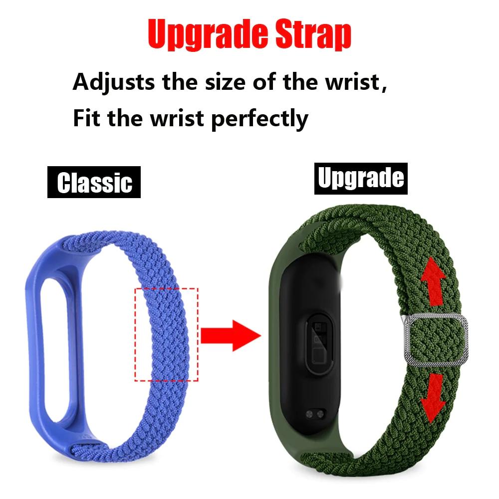 Adjustable Nylon Braided Mi band 3,4,5 and 6 - Wristwatchstraps.co