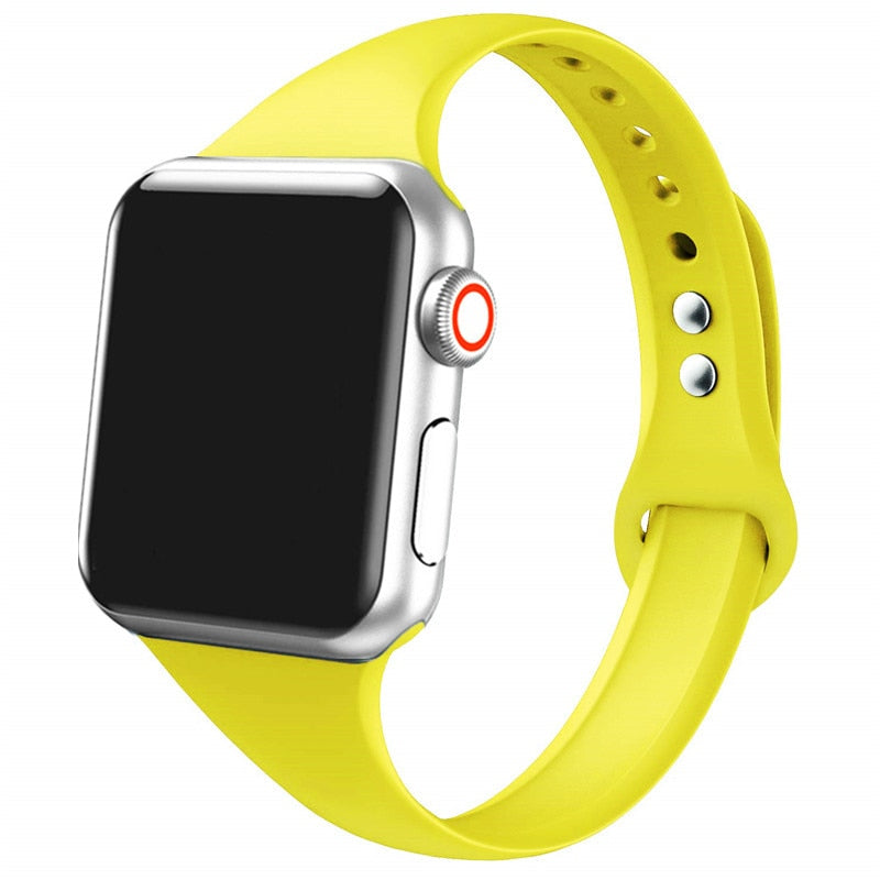 Slim Silicone Strap for Apple watch band - Wristwatchstraps.co