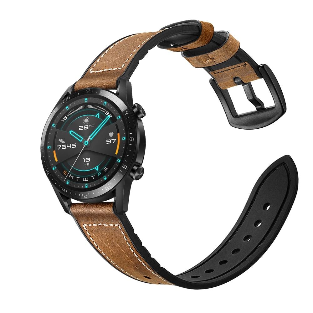 22mm Silicone Strap For Samsung Galaxy, Huawei, Amazfit Watch and Garmin. - Wristwatchstraps.co