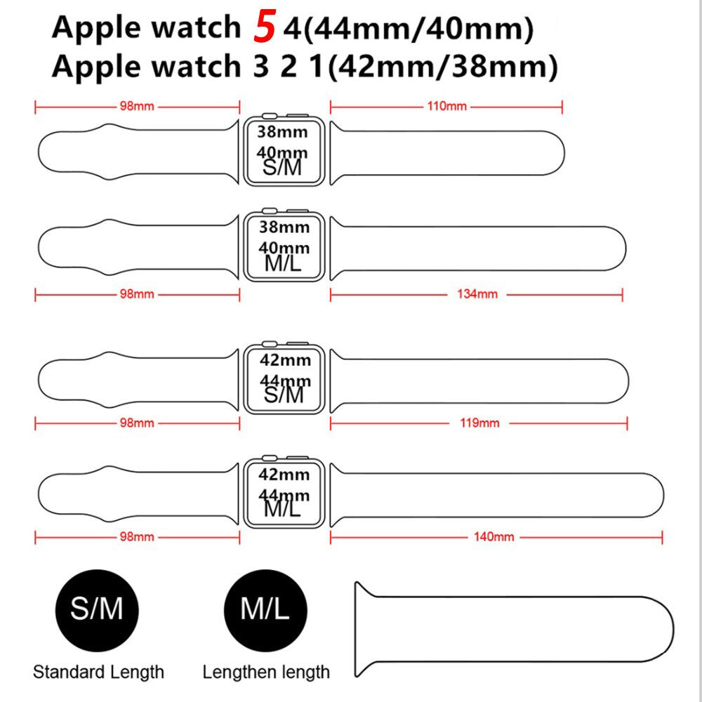 Silicone Strap For Apple Watch - Wrist Watch Straps