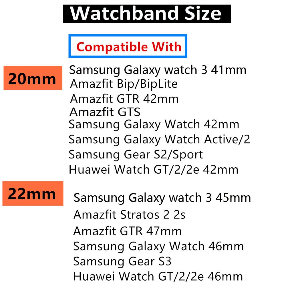 20/22mm Milanese Loop strap For Samsung Galaxy, Amazfit and Huawei watch - Wristwatchstraps.co