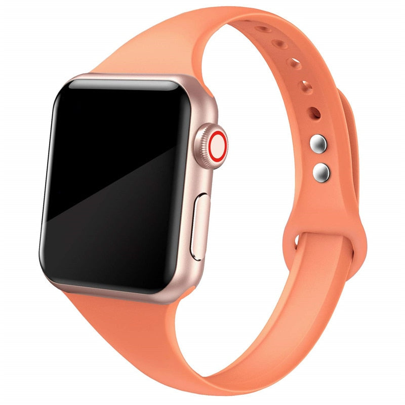 Slim Silicone Strap for Apple watch band - Wristwatchstraps.co