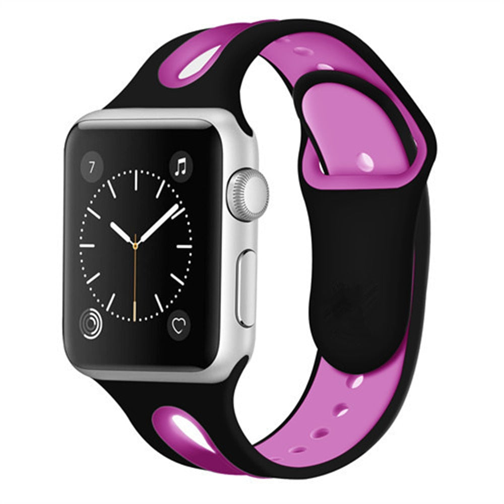 Hole Silicone Strap For Apple Watch - Wristwatchstraps.co