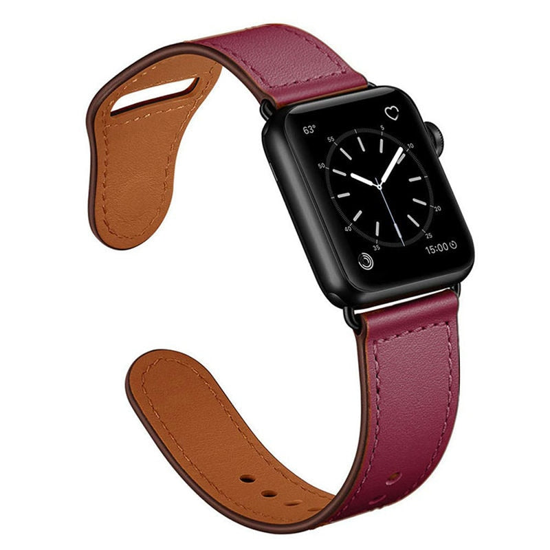 Genuine Leather Strap for Apple Watch - Wrist Watch Straps