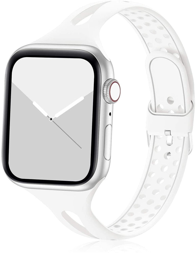 Slim Sport Silicone Strap with Buckle for Apple watch - Wristwatchstraps.co