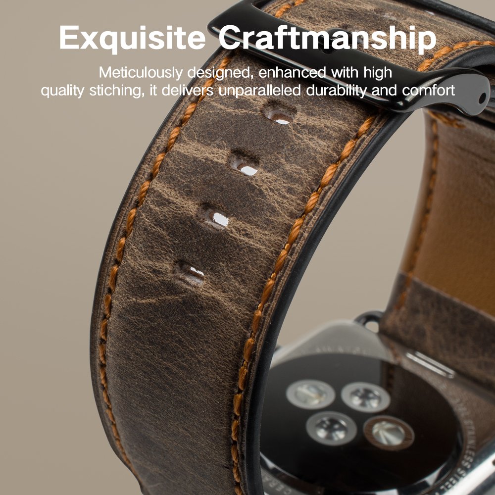 Distressed premium leather watch strap for Apple Watch - Wristwatchstraps.co