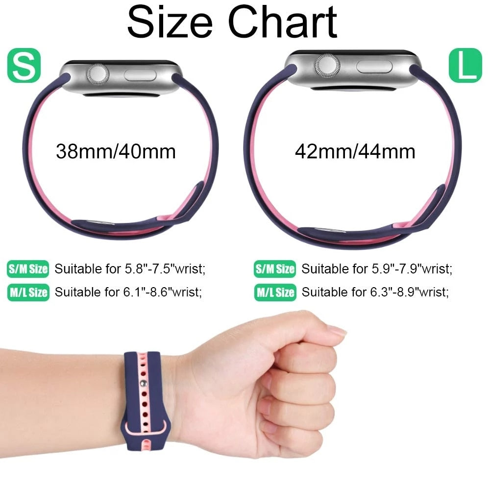 Hole Silicone Strap For Apple Watch - Wristwatchstraps.co