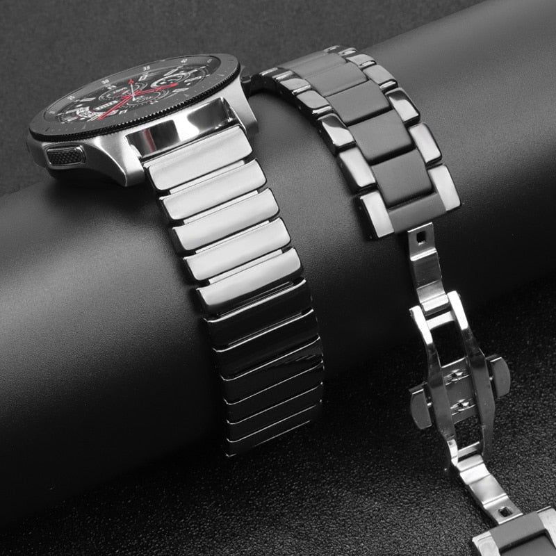 Ceramic strap for Samsung Galaxy and Huawei watch - Wristwatchstraps.co