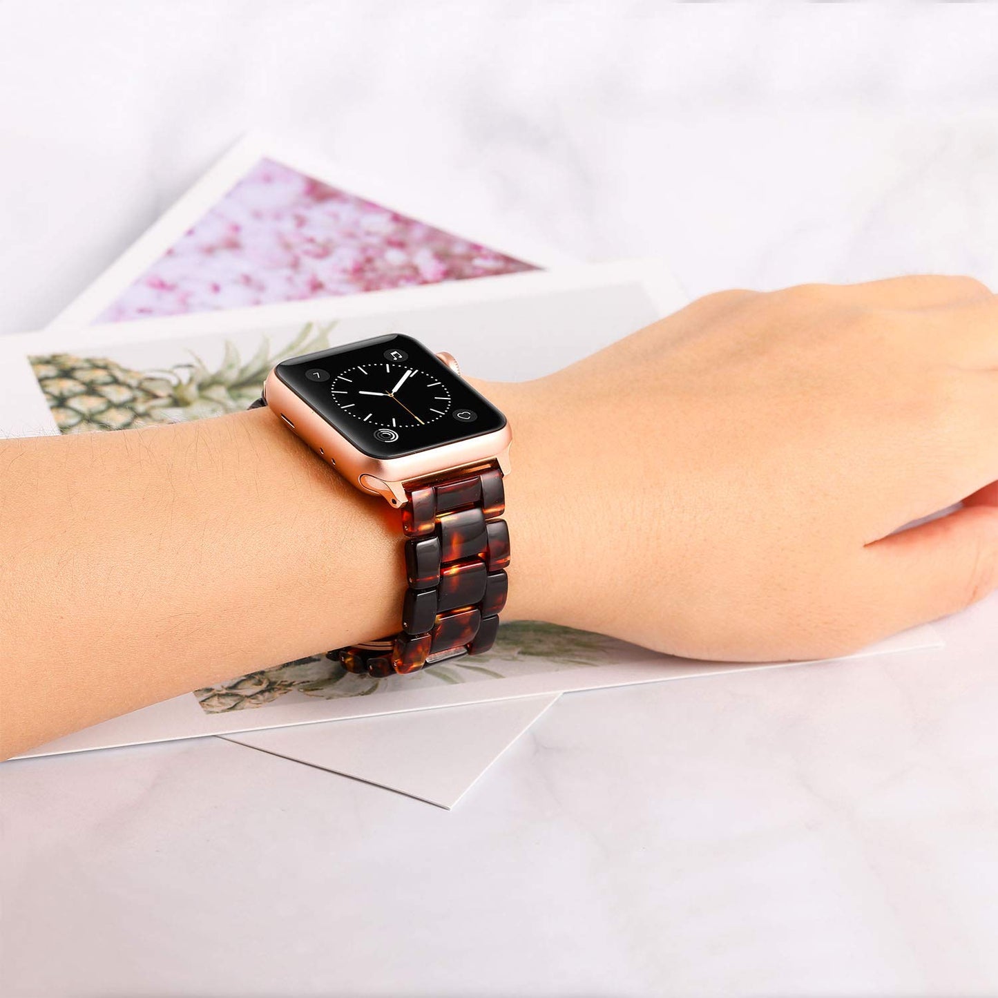 Resin Watch Strap with Stainless Steel Buckle for Apple Watch - Wristwatchstraps.co