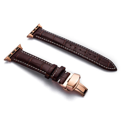 Leather watchband bracelet for Apple watch series 5 4 3 2 - Wristwatchstraps.co