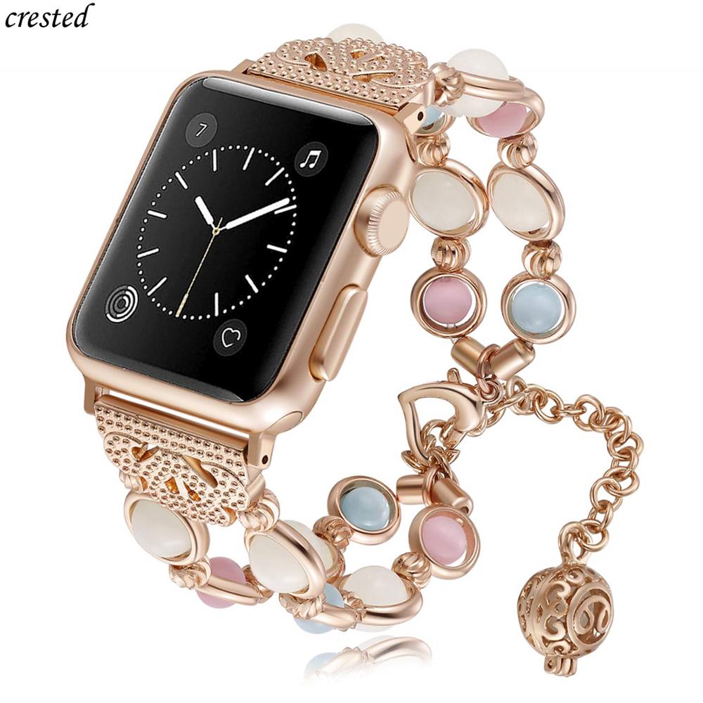 Women Night Luminous Pearl Strap For Apple watch - Wristwatchstraps.co