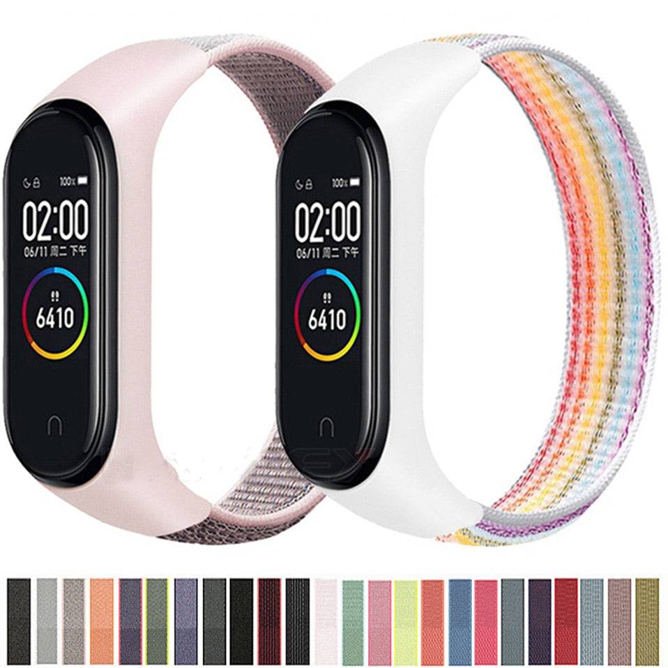 Nylon Sport loop for mi band 3,4 and 5 - Wristwatchstraps.co