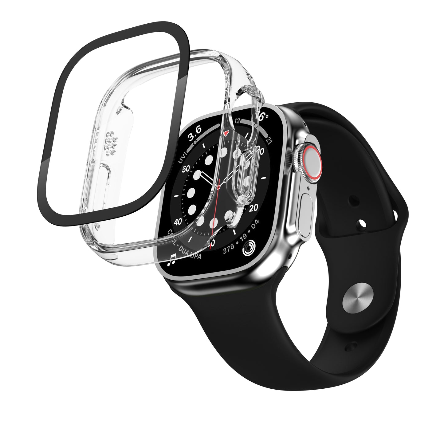 Tempered Glass Case Cover For Apple Watch Ultra 49mm - Wristwatchstraps.co