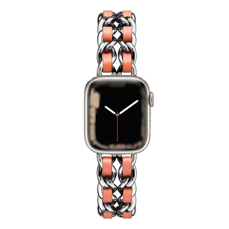 Leather jewelry strap for Apple watch women - Wristwatchstraps.co