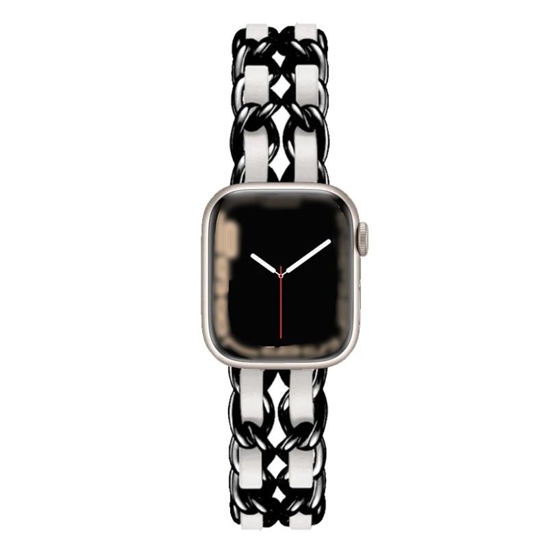 Leather jewelry strap for Apple watch women - Wristwatchstraps.co