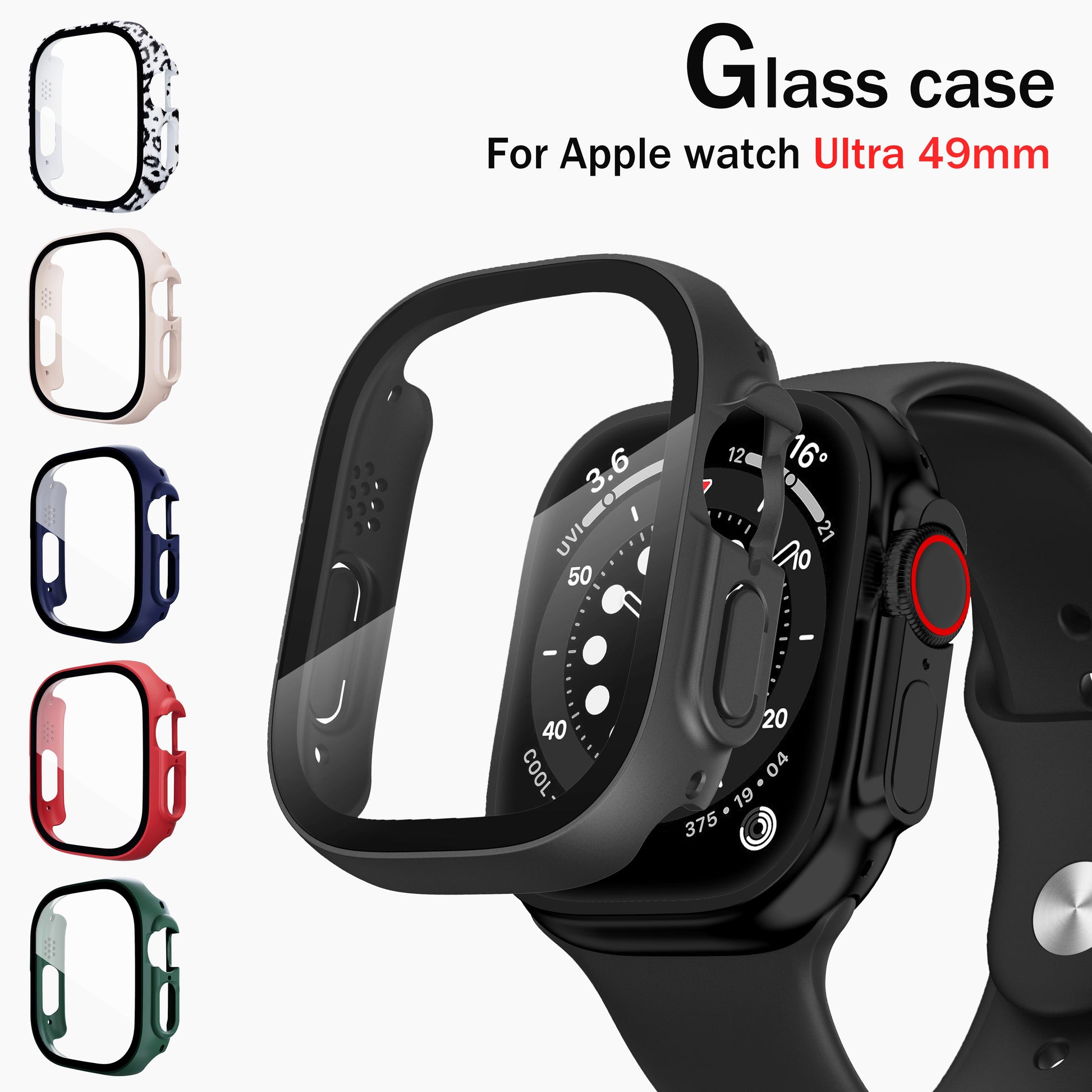 Screen Protector Case with tempered glass and case For Apple Watch - Wristwatchstraps.co