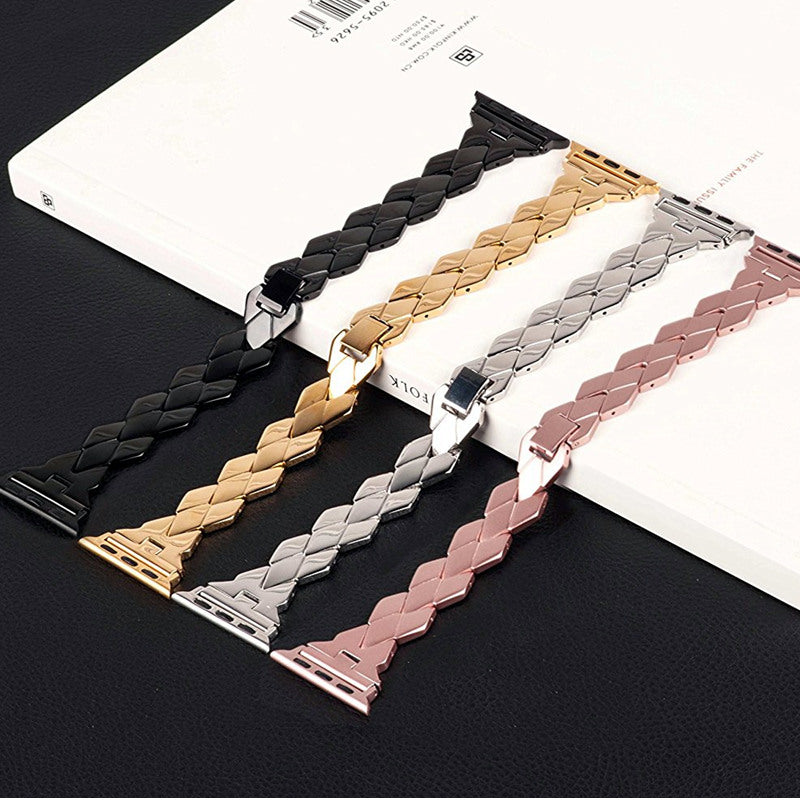 Ladies Stainless Steel Strap for Apple Watch - Wristwatchstraps.co
